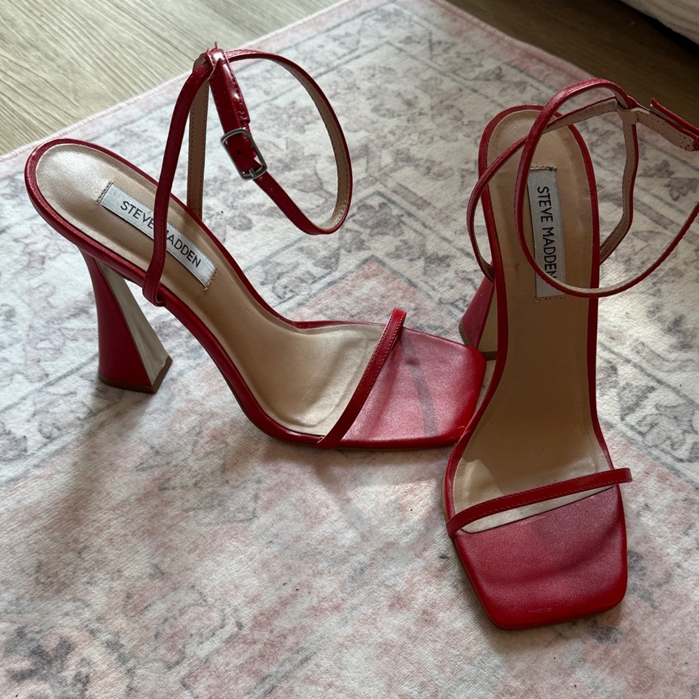 Steve Madden Strappy Red Heels